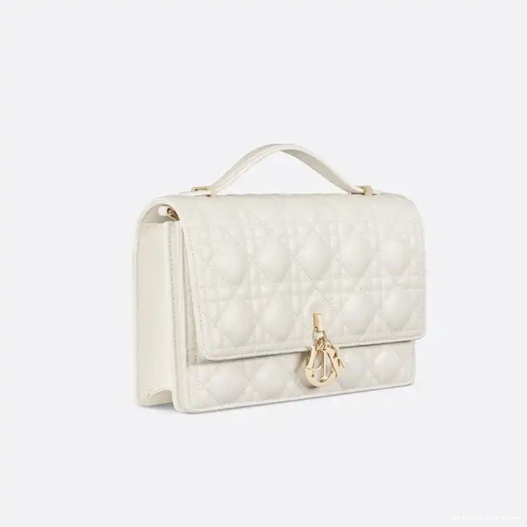 Cheap Miss Dior Handle Cannage Top White Small Lambskin Bag 0429 Luxury